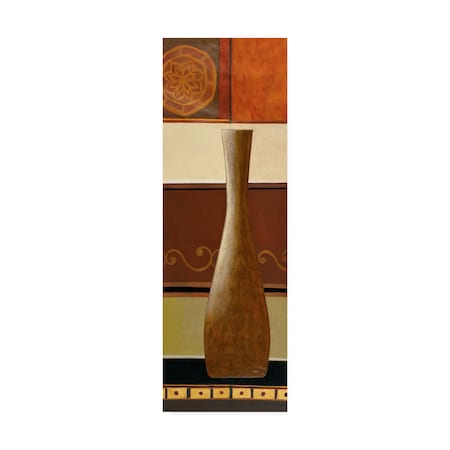 Pablo Esteban 'Slender Neck Vase And Stripes' Canvas Art,6x19
